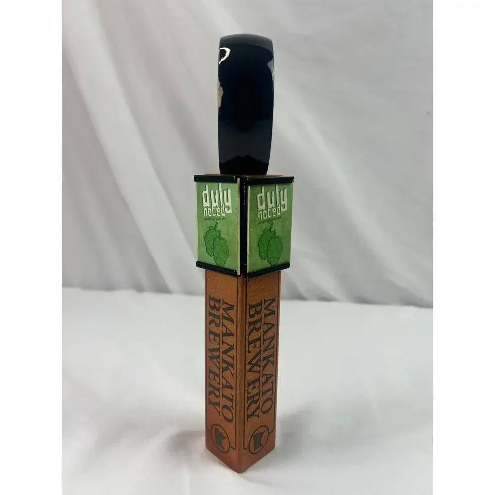 Mankato Brewery Duly Noted Pale Ale Beer Tap Handle Minnesota Wood Breweriana